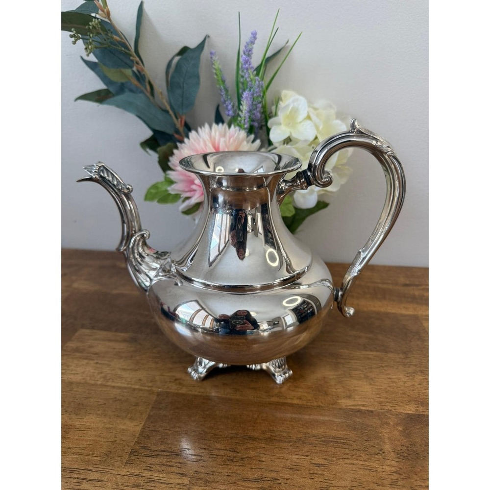 Vintage Victorian Plate Silver Plated Spirit‎ Kettle Ornate Canada EP Copper
